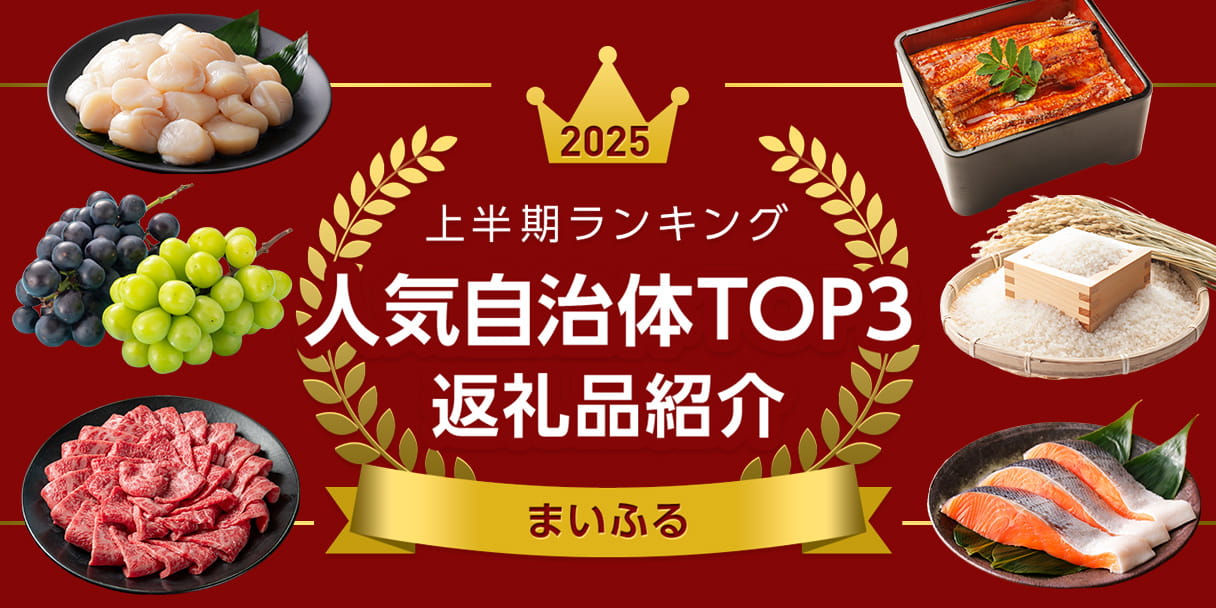 2025 上半期ランキング 人気自治体TOP3 返礼品紹介 まいふる