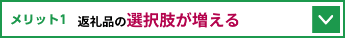 メリット1 返礼品の選択肢が増える